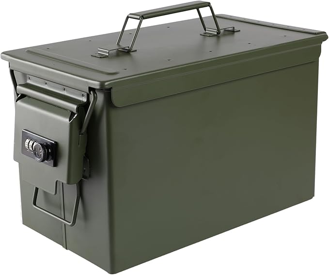Ammo Can&Ammo Box, Fireproof & Waterproof Metal Storage Box - Perfect for Ammo, Lithium Batteries & RC Car Batteries