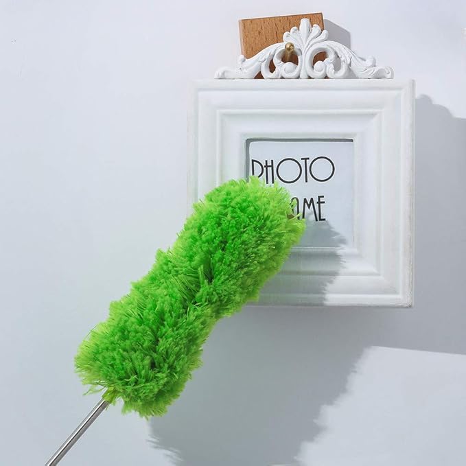 Ceiling Fan Duster with Extension Pole Telescopic Microfibre Brush EXTENDABLE Extending Feather Duster Cleaning Cleaning Supplies Scrubbing Brush for Holder