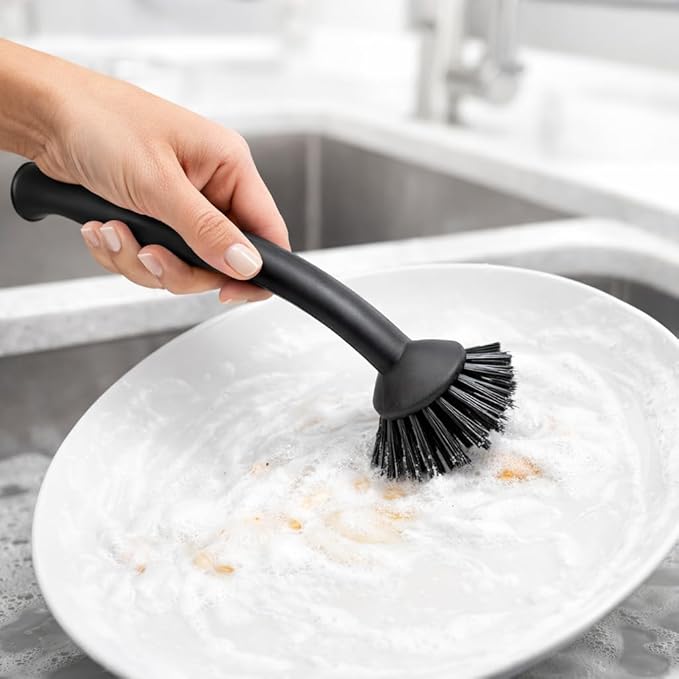 Ikea Dish-Washing Brush, Black,Polypropylene Plastic Polyester Synthetic Rubber(Length : 29cm)