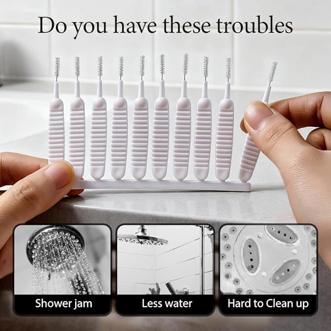 Shower Head Cleaning Brush for Small Hole, 2026 New Upgrade Gap Hole Anti-Clogging Cleaning Brush, Multifunctional Shower Cleaning Tools, Showerhead Cleaning Brushes Picks for Bathroom (40 Pcak)