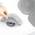 2 Pieces Shower Drain Hair Catcher Bathtub Stopper Home Drain Protectors Drain Cover with Sucker Water Trap Sink Cover for Bathroom Bathtub and Kitchen (Grey,Grey)