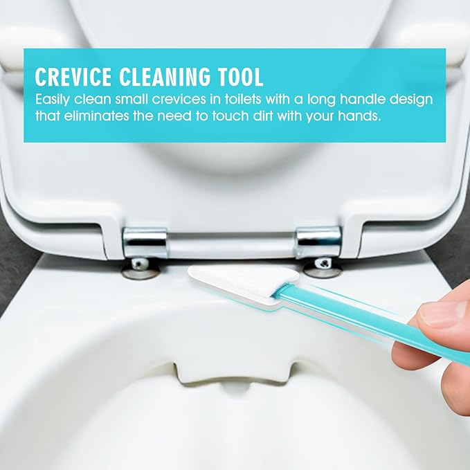 20PCS Crevice Cleaning Brush Tool Kit - Disposable Toilet Brush & Seat Cleaner for Windowsill, Keyboard, Car, Toilet Wand Kit