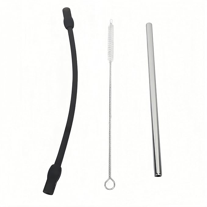 Coffee Machine Replacement Milk Tube: Compatible with Bosch and Siemens Coffee Machines, Stainless Steel Silicon Milk Hose with Cleaning Brush Frother Accessories
