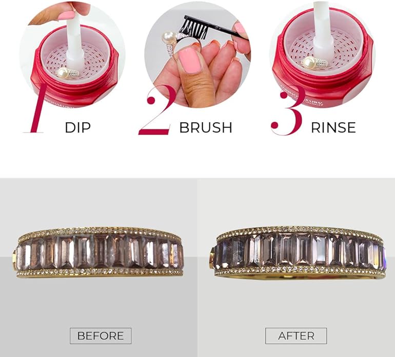 CONNOISSEURS Premium Edition Jewelry Cleaner, Value Size 9.6oz - Pick from Fine, Silver or Delicate Jewelry Cleaner