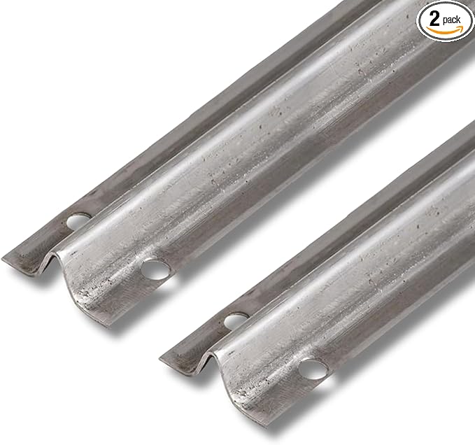Stainless Steel Screw-on Track Cover for Sliding Patio Glass Doors - Replacement Hardware for Fixing Sliding Glass Door Track (2 Feet, 2 Pack)