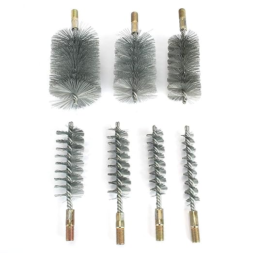 1Pc 25mm Diameter Round Tube Pipe Cylinder Bores Cleaning Stainless Steel Wire Brush