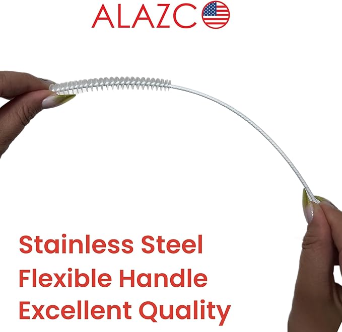 20 Premium Straw Cleaner Brush XL 12" Long & 3/8” Wide Straws Pipe Cleaning Brush Hummingbird Feeders Thick Reusable Shake Straws Coated Stainless Steel Nylon Bristles Flexible Handle