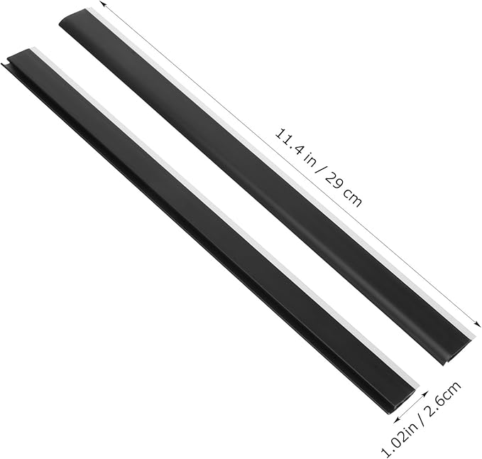 2Pcs Dustpan Edge Replacement Strip, 11.4 Inch Plastic Dust Pan Lip Inlet Pressing Strips for Stand Up Dustpans, Garbage Shovel, Home Office Cleaning Tool Repairs Accessory