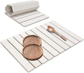 Large Stone Dish Drying Mats for Kitchen Counter, 24"(L)×16"(W), Quick Drying Collapsible Dish Drying Mats, Eco-Friendly Absorbent Diatomaceous Earth Mats for Dishes Bottles Cups, Match Any Countertop