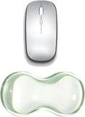 Clear Gel Mouse Wrist Rest, Wrist Support Wrist Pad for Typing Pain Relief, Ergonomic Cool Wrist Rest for Mouse, Hand Mouse Wrist Rest for Office, Gaming, Computer, Laptop - Transparent Green