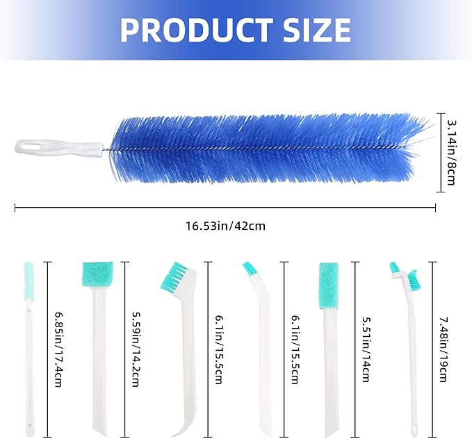 11Pcs Fan Cleaner Brush Set,Fan Cleaning Brush Cobweb Duster,Bendable Cobweb Dust Cleaner