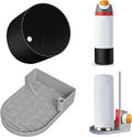 ( 2pcs)Silicone Water Bottle Boot and Bottle Drying Rack Compatible with Owala 40oz,Bottom Bumper Protector/Anti-Slip/Prevent scratches/Drying Rack Saves Space/Compatible with FreeSip Bottles,Black