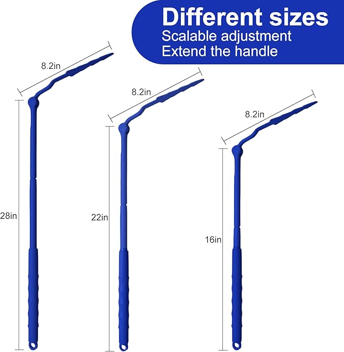Yeebeny 2 Pcs Replacement Handles Compatible with Swiffer Duster Refill, 3 Ft Swiffer Handles Only, Extended Pole, Adjustable Length Removal Duty Duster Refills （Blue）