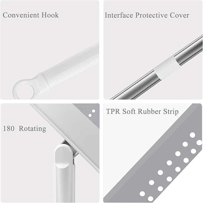 Multifunction Magic Broom, Extended Indoor Detachable,3-in-1 Sweeper Removing Dust Liquid Hair, Adjustable Floor Squeegee,Magic Broom as seen on tv（Gray） ﻿