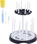 Baby Bottle Drying Rack,Double-Layer Bottle Drying Rack,Hold Up to 16 Baby Bottles,Suitable for Indoor, Kitchen, Living Room（Black and White）