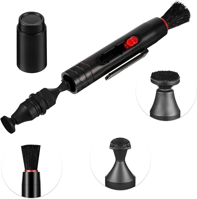 3 Pieces Multifunction Lens Cleaning Pen Brush Lens Brush for Optics Screen Cleaning Pen for Camera SLR Telescope Magnifying Glass Binoculars Spotting Scopes Rangefinders Monoculars