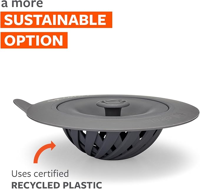 Full Circle Sinksational Sink Strainer - Stainless Steel Mesh, Prevents Clogs, Kitchen Sink, Eco-Friendly, Durable - Gray