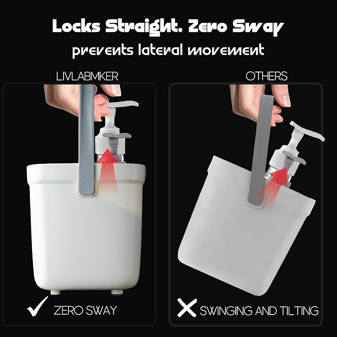 LivLab Mker Portable Shower Caddy, Cleaning Supply Organizer with Handle, College Dorm Room Essentials, Camping Tote Basket - Bathroom Storage Organizer, White Grey