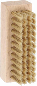 HARFINGTON Shoe Cleaning Brush 4"x1" Beech Wood Nylon Boot Polish Brushes for Leather Shoes Boots Cloth Cleaner, Gray Brown Wood
