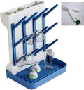 Tecdigbo Baby Bottle Drying Rack, Countertop Bottle Dryer, Cup Drying Rack, for 12Pc Bottles and Accessories,Pump Parts,Pacifiers,for Small Water Cup,Vitality Blue, Free Small Brush for Cleaning