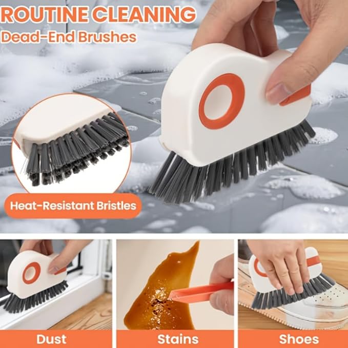 Window Cleaning Tool Set, 10 Pack Multi-Purpose Window Track Cleaner with Brushes, Scrapers and Gap Cleaning Tools for Home, Kitchen, Bathroom and Window Sills