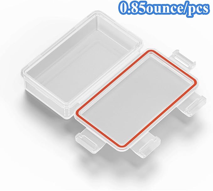 Heyiarbeit 2 x 18650 Battery Storage Case Holder Organizer Box Transparent 2Pcs
