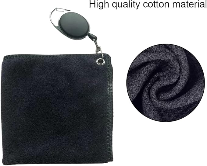2 Pcs Golf Towels Quick Drying Golf Cleaning Towels with Hook Absorbent Cleaning Towel for Golf Bags Fitness Sport Outdoor Yoga