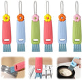 2025 New 3 in 1 Cup Lid Cleaning Brush, 3PCS Multifunctional Crevice Portable Cup Lid Cleaning Brushes, Crevice Cleaning Brush for All Type Bottle Gap Tight Spaces Cup (Colorful*2)