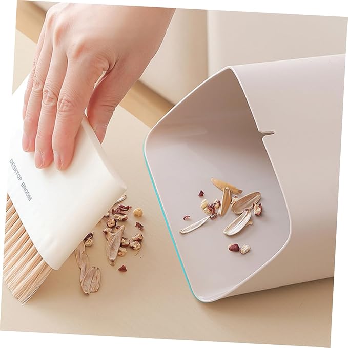 1 Set Mini Broom Dustpan Set Sweeper Mops Duster Desktop Small Portable Brooms Dust Pan Broom Bathroom Cleaning Gray Foldable Hand Tiny Indoor Little Desk Cleaner Brush Pp