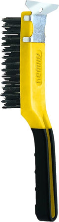 ALLWAY SB411 Soft-Grip Carbon Steel Wire Brush with Scraper