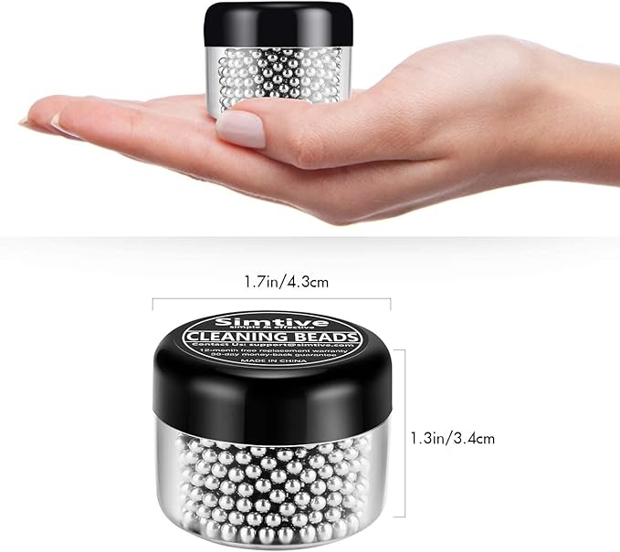 Simtive 1000 PCS Decanter Cleaning Beads, Cleaner for Wine Decanter, Carafe and Vase, 304 Stainless Steel Cleaning balls