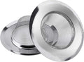 2 Pcs Stainless Steel Kitchen Mesh Silver Sink Strainer Large Wide Rim 4.5" Diameter,Perfect for Kitchen Sinks