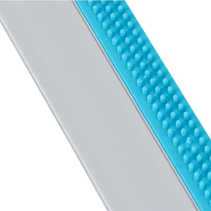 Topyond Silicone Squeegee, Small Portable Bathroom Accessories Water Blade for Cleaning Bathroom Shower Mirror Glass, Kitchen Countertop Sink, Car Windows Wiper Scraper Gray (Blue Grey)