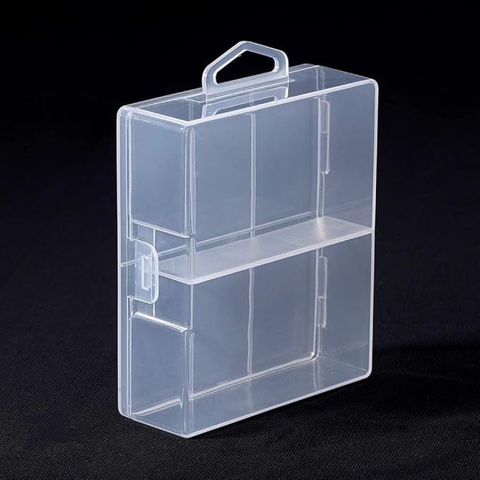 Heyiarbeit 24 x AA Battery Storage Case Holder Organizer Box Transparent