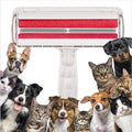 Pet Hair Remover Roller – Reusable Lint Roller for Dog & Cat Fur – Self-Cleaning Animal Hair Removal Tool for Furniture, Couch, Carpet, Bedding, Car & Clothing – No Sticky Tape Needed (Red)