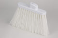 SPARTA 41083EC02 Plastic Color Coded Broom, Unflagged Bristles, Long Broom With Angled Head For Small Debris Cleaning, 56 Inches, White, (Pack of 12)