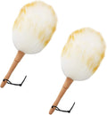 Feather Duster, 13.4-Inch Lambswool Duster, Pure Lambs Wool with Wood Handle
