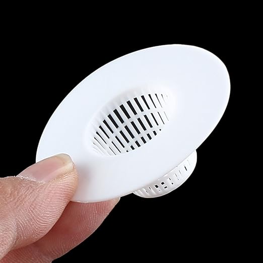 uxcell Bathroom Plastic Drain Hair Stopper Strainers Sink Drainer Screen Net White 4pcs