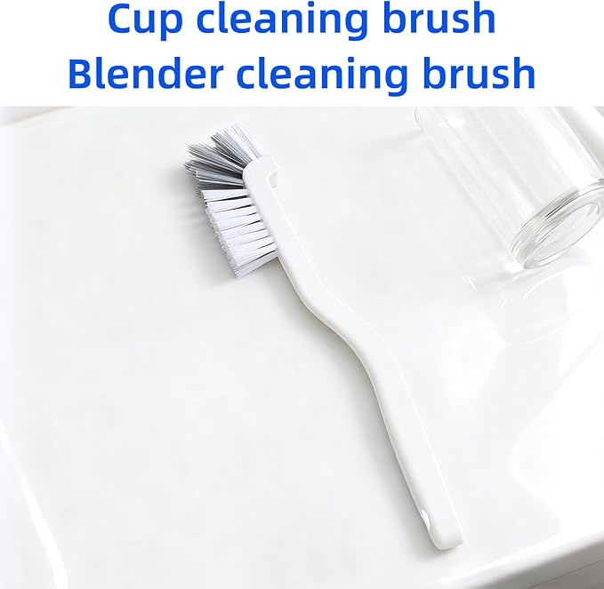 2pcs Dish Scrub Brushes with Handle for Kitchen，Small Cleaning Brush for Cup，Kitchen Sink，Blender，Crevice Cleaning Brush