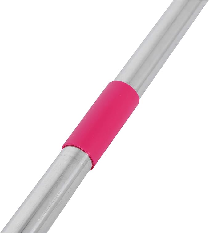 Pet Hair Remover, Carpet Rake for Pet Hair Removal, 2 in 1 Removal Tool of Rubber Broom and Squeegee for Floor, Length Adjustable Push Broom, Pet Dog and Cat Hair Remover (Pink)