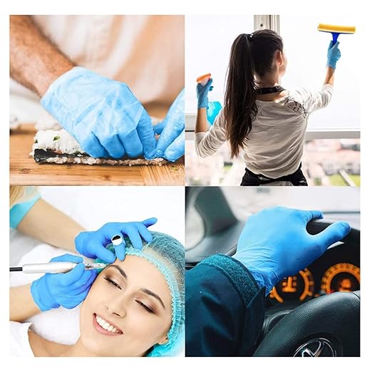Basic Medical Synmax Vinyl Exam Gloves - Latex-Free & Powder-Free - X-Large, BMPF-3004 Blue Box of 100