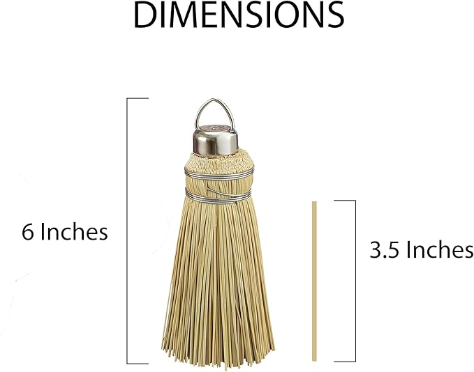 HIC Kitchen Authentic Amish Broom Cake Tester, Made in America From All Natural Corn Husk, 6-Inches Tall