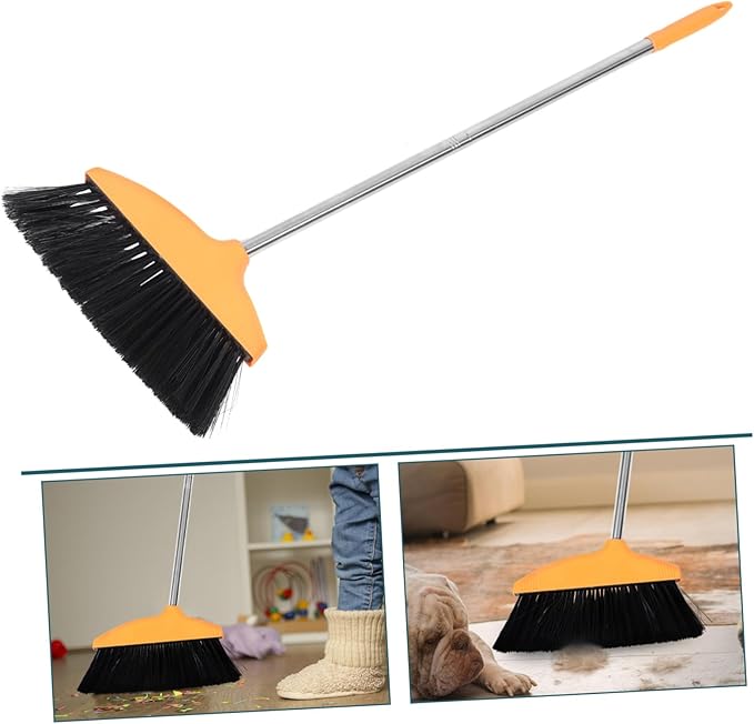 Cabilock Wide Angle Broom with Soft Bristles Efficient Household for Indoor Dust and Hair Removal for Home Maintenance and Quick