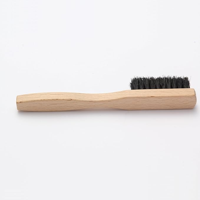 2-Piece Laundry Stain Brush, Laundry Brush for Scrubbing Out Tough Stains on Cloths and Fabrics, Natural Bristles Stain Remover Brush for Safe and Effective Stain and Odor Elimination