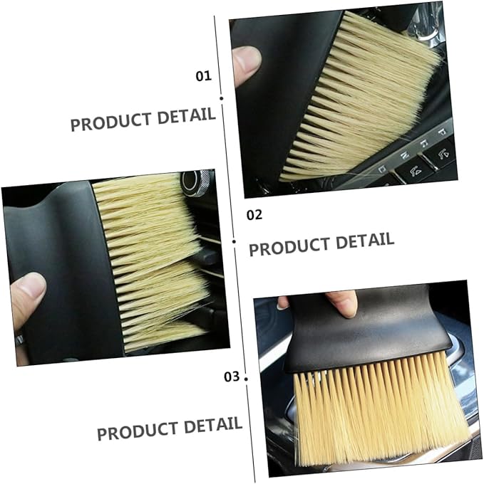Car Vent Brush Air Vent Cleaning Brush for Interior Detailing Yellow Sturdy Soft Bristles