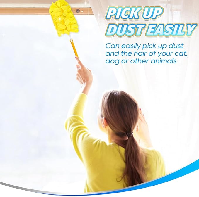 360° Electrostatic Duster Refills — The Sustainable Choice for a Dust-Free Home, Reusable Duster Refills, 360 Heavy Duty Duster Refills for Cleaning, Office, Ceiling Fan (1 Handle + 5 Refills)