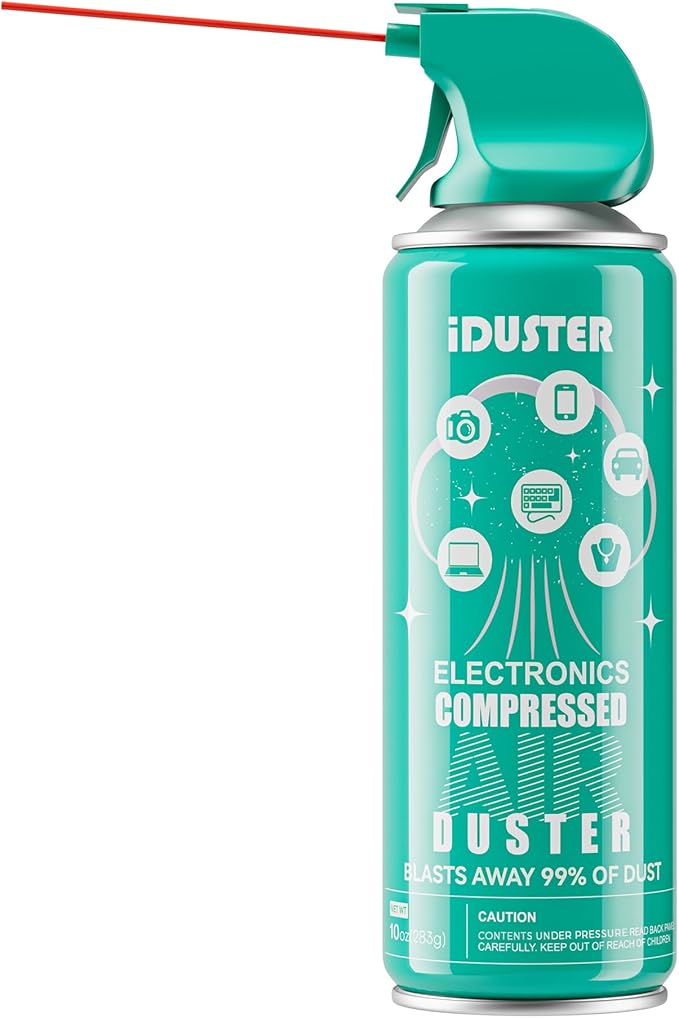 Compressed Air Duster for Keyboard - 10oz Canned Air for Electronics, 12 Packs