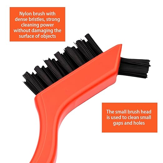 6 Pack Nylon Cleaning Brushes Set – Non-Scratch Bristles for Delicate Surfaces, Ergonomic Grip & Mini Brush – Ideal for Kitchen, Bathroom, and Daily Cleaning