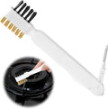 Kitchen Cleaning Scrub Brush, 4-in-1 Deep Gas Stove Top Cleaner With Brass Wire Brush, Stiff Bristles & Cooktop Scrape, Range Hood Grease Grime Rust Cleaner for Pot Pan Household Cleaning Tool