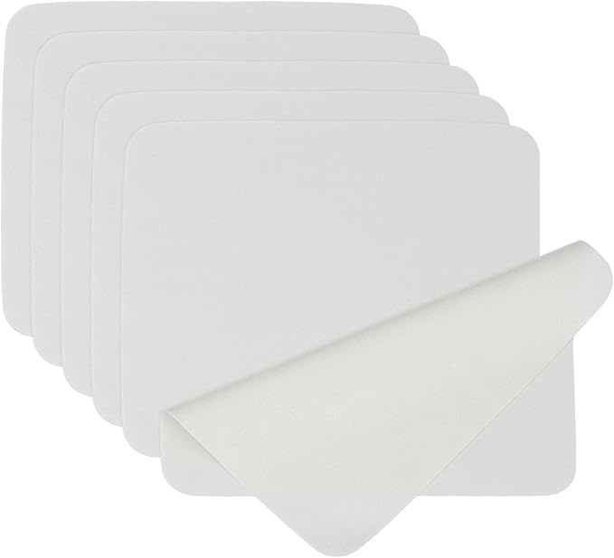 PATIKIL Glasses Cleaning Cloth 6.9" x 5.7", 6 Pcs Microfiber Eyeglasses Cleaner Cloths Soft Suede Wipe Screen for Camera Len Eyeglass Screens Phones Smart Devices, Light Gray